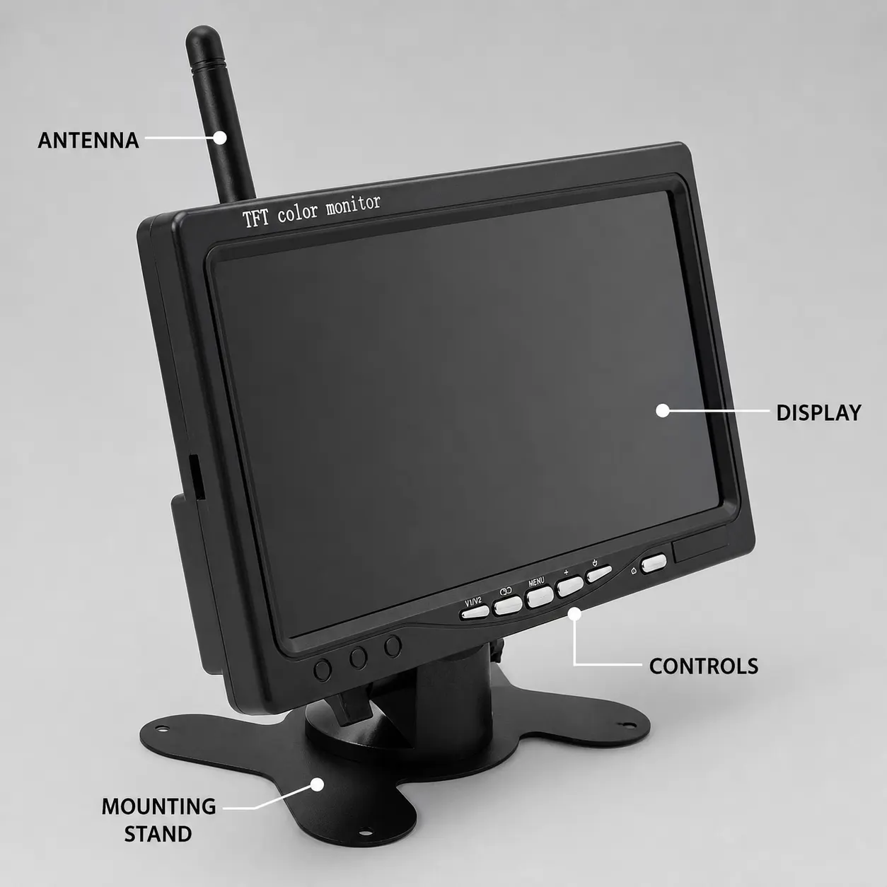 Wireless Vehicle Camera System controls and screen